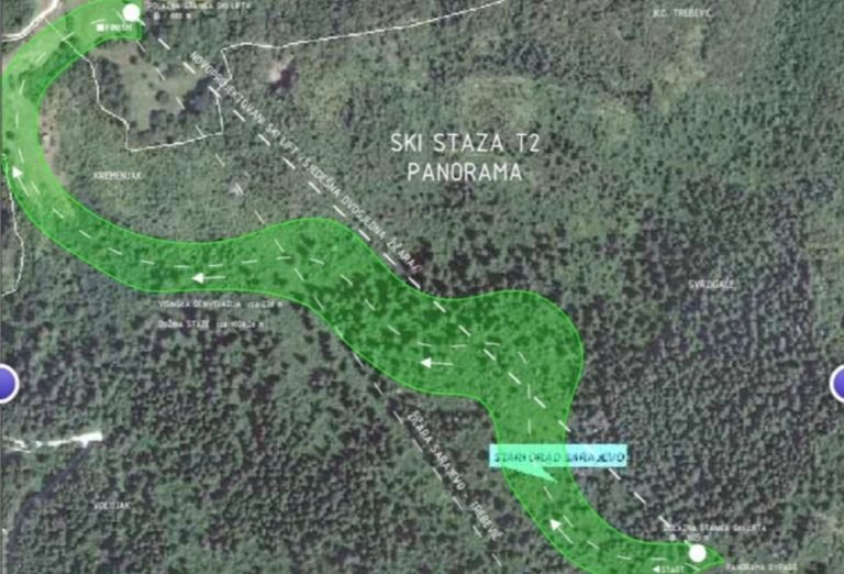 Dragutin i Igor Žiljak vide osvjetljenu stazu “Svjetskog Ski Kup-a” na Trebeviću