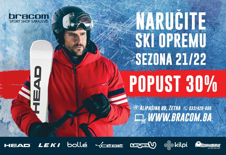 BRACOM vas poziva: Testirajte i naručite SKI opremu za sezonu 21/22. uz popust od -30%
