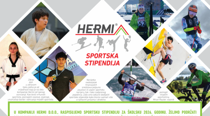 Poziv mladim sportistima – Hermi sportska stipendija 2026.